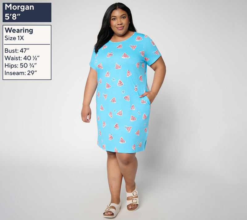 Quacker Factory A Slice of Americana Printed Dress — View 2