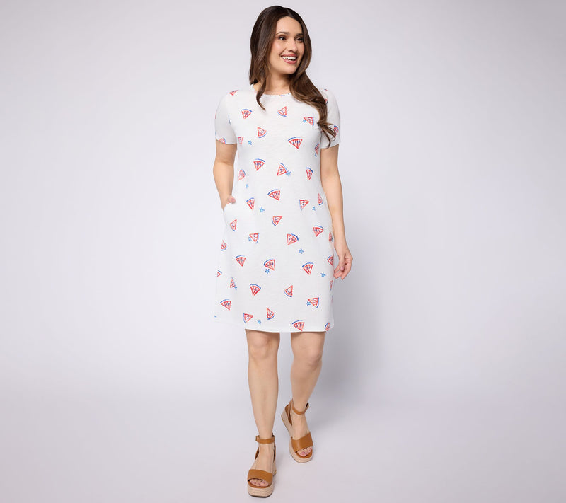Quacker Factory A Slice of Americana Printed Dress — View 10