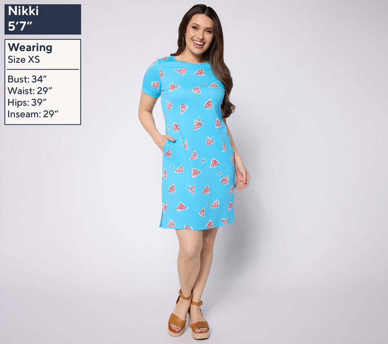 Quacker Factory A Slice of Americana Printed Dress — View 3