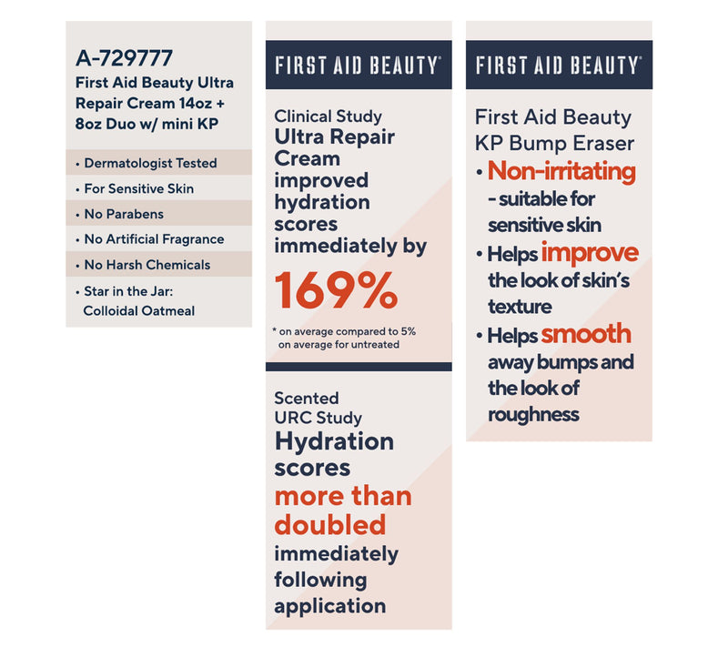 First Aid Beauty Ultra Repair Cream 14oz + 8oz Duo w/ Mini KP — View 3