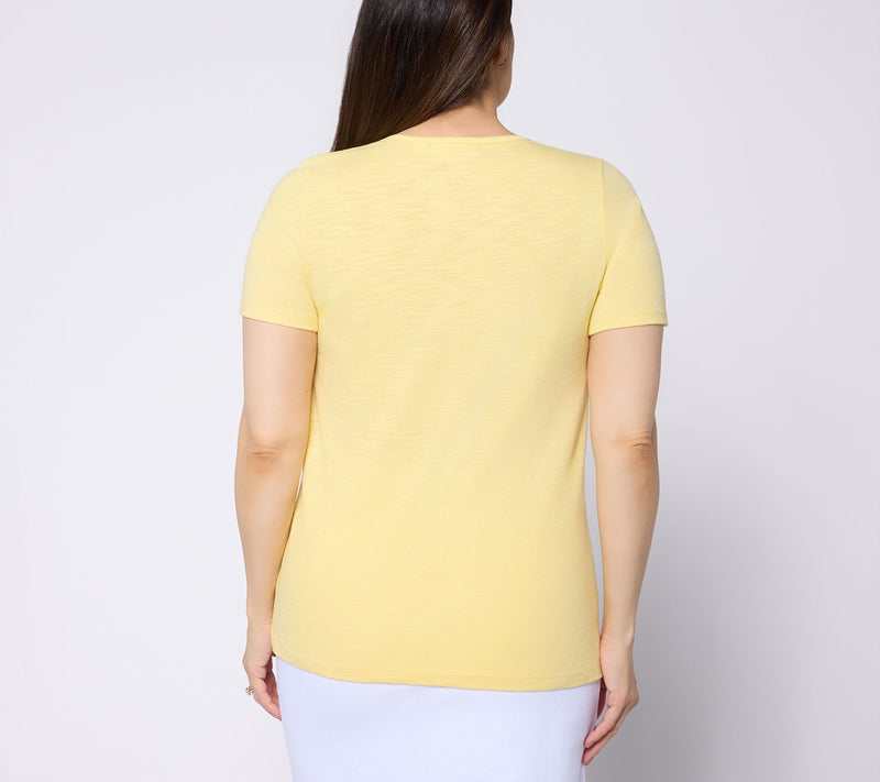 Quacker Factory Summer Daze Short Sleeve Top — View 4