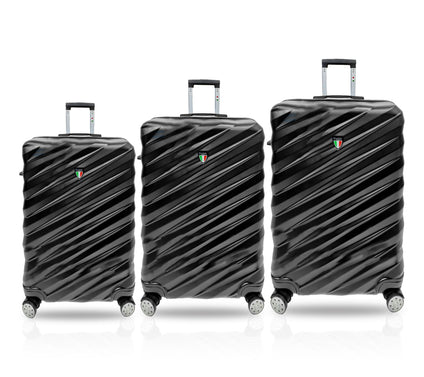 TUCCI Italy STORTO 3PC Hardside Luggage Set (20", 24", 28")