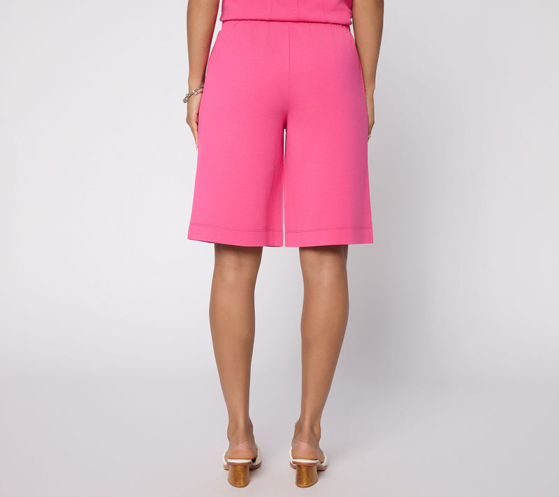LOGO Lounge by Lori Goldstein Petite Seamed Long Shorts — View 4