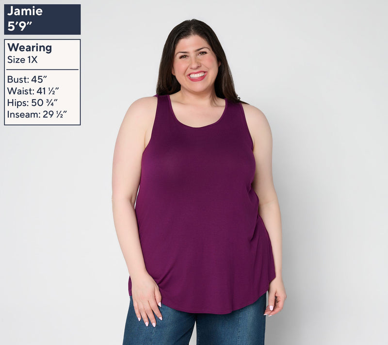 LOGO Layers by Lori Goldstein Curved Hem Classic Tank — View 2