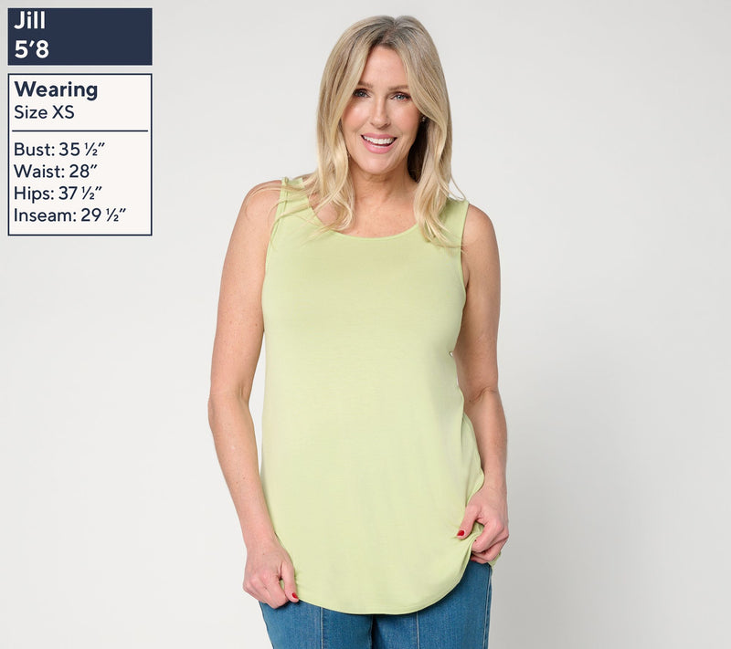 LOGO Layers by Lori Goldstein Curved Hem Classic Tank — View 3