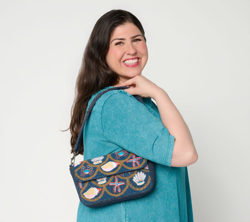 America & Beyond Embellished Shoulder Bag — View 4