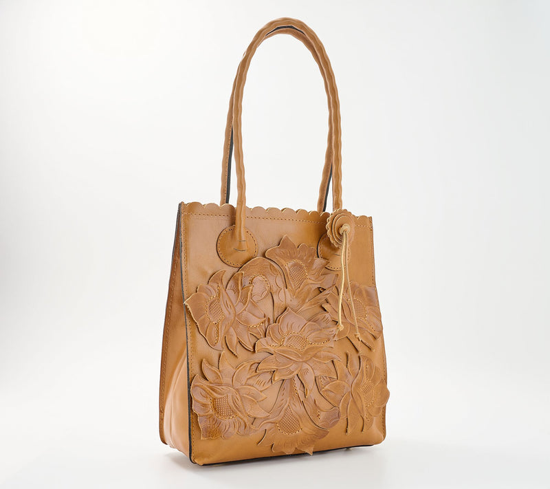 Patricia Nash Tooled Applique Leather Charline Tote — Main view