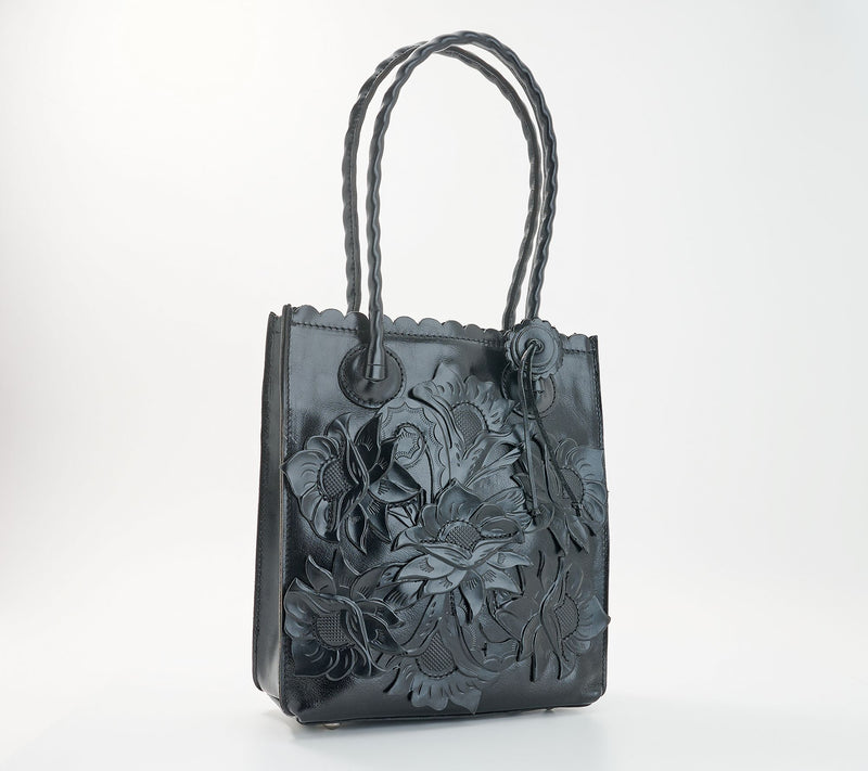 Patricia Nash Tooled Applique Leather Charline Tote — View 9