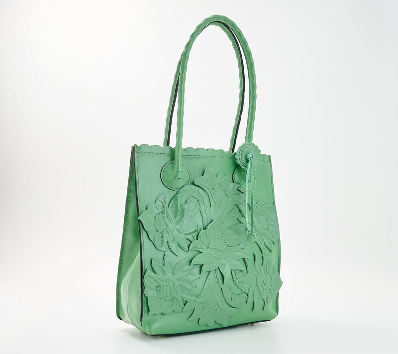 Patricia Nash Tooled Applique Leather Charline Tote — View 10