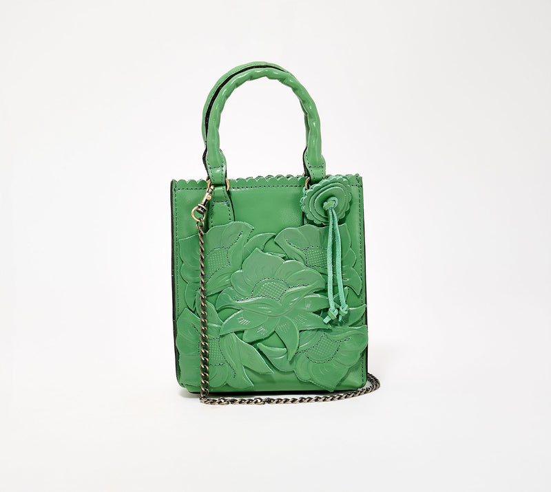 Patricia Nash Tooled Applique Leather Noella Crossbody — View 11