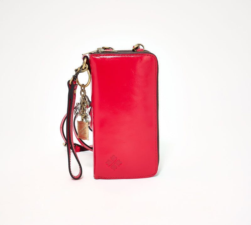 Patricia Nash Amalia Leather Phone Crossbody w/ Charm & Wristlet — View 3