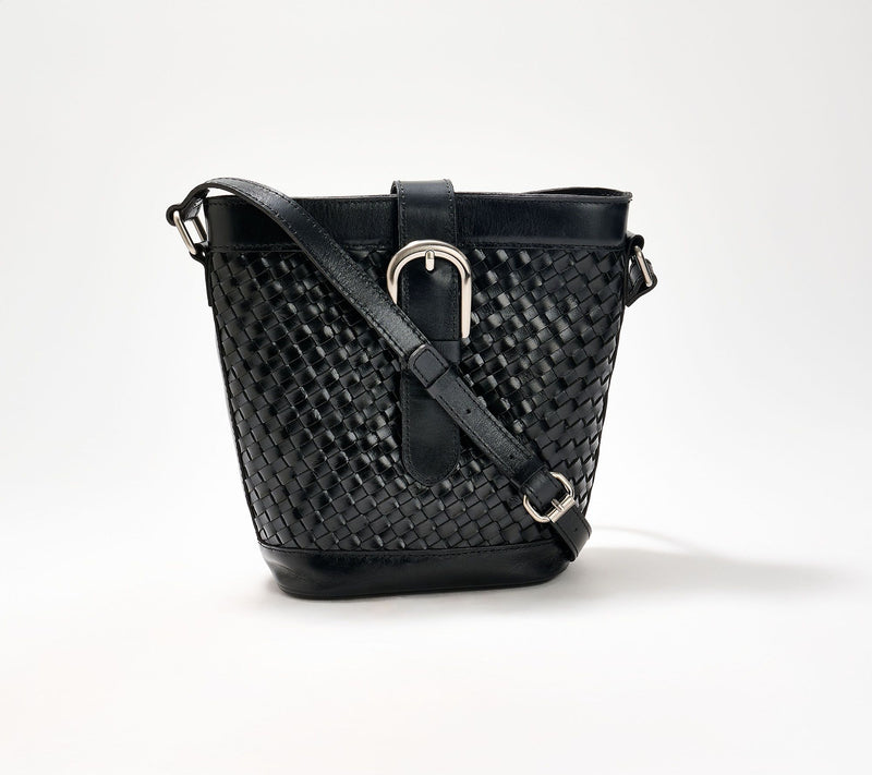 Patricia Nash Woven Leather Margaux Crossbody — View 8