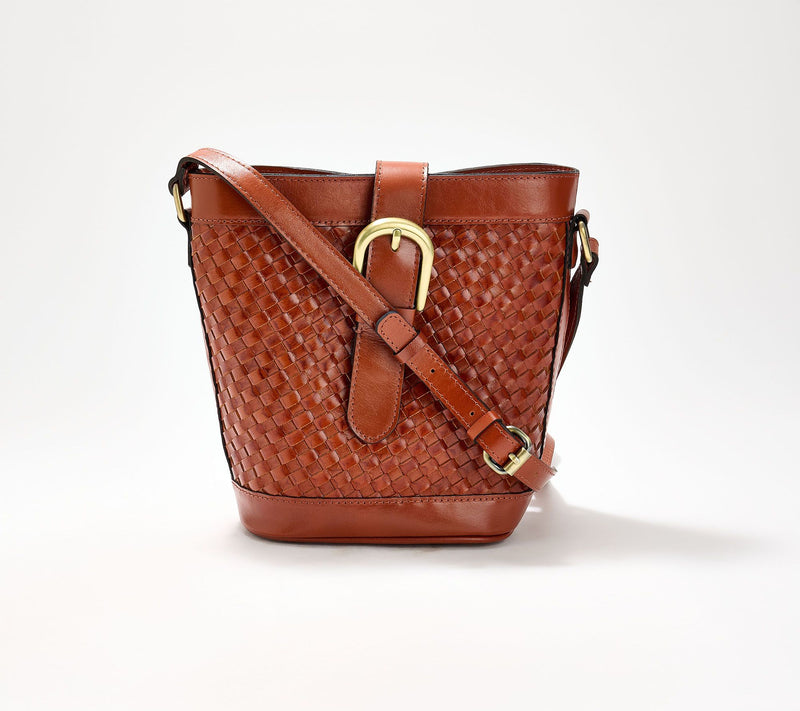 Patricia Nash Woven Leather Margaux Crossbody — View 9