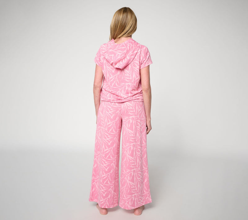 MUK LUKS Tall French Terry Hooded Top & Wide Leg Pant Lounge Set — View 16