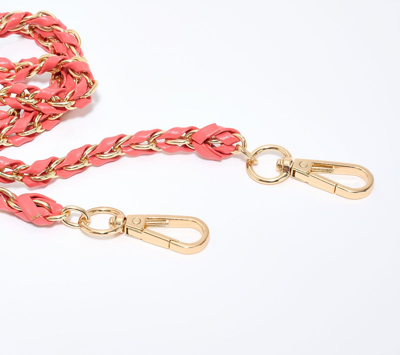 Pom Pom London Leather Chain Weave Strap — View 2
