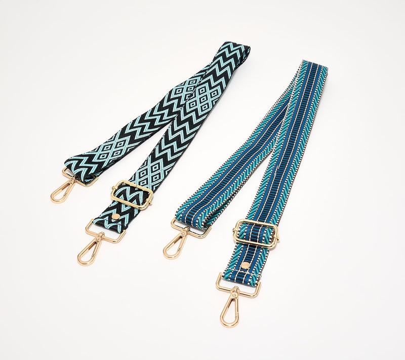 Pom Pom London Set of 2 Woven Crossbody Strap — View 17