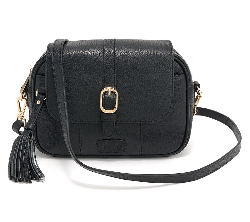 Pom Pom London Leather Buckle Crossbody — View 10