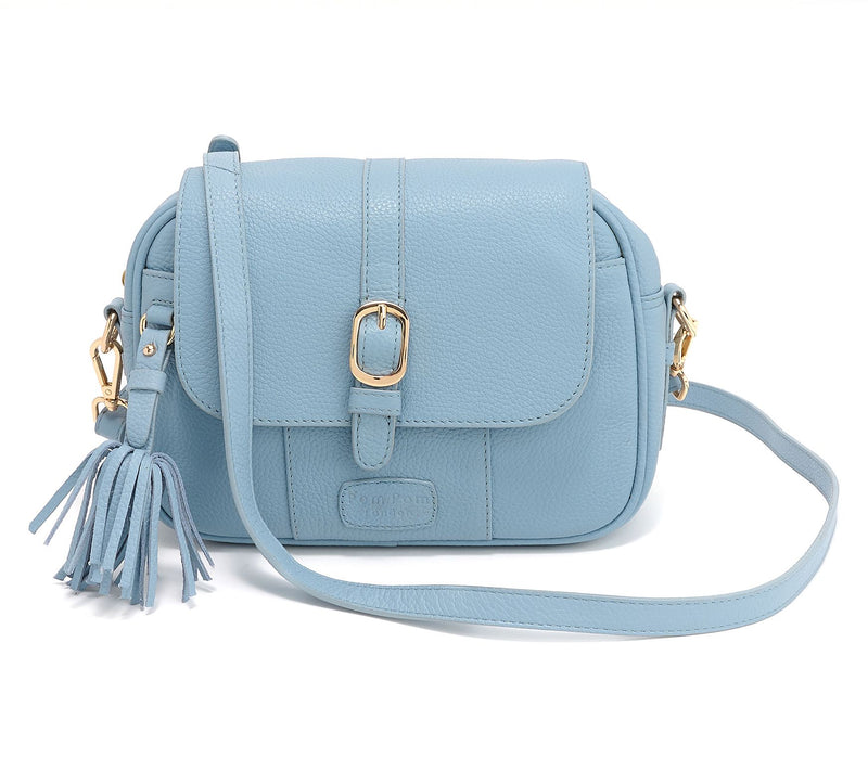 Pom Pom London Leather Buckle Crossbody — View 15