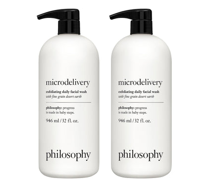 philosophy microdelivery exfoliating facial 32oz duo