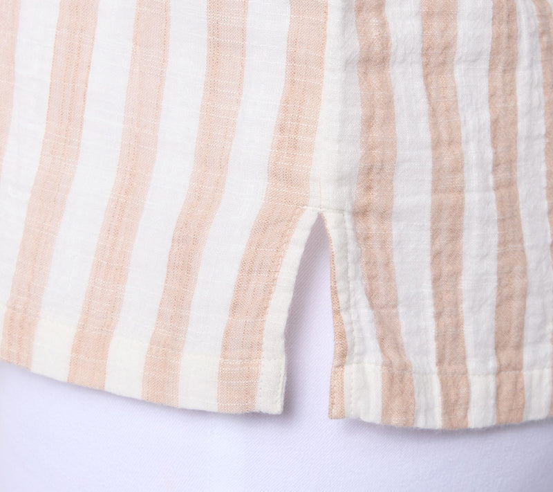 AnyBody Striped Cotton Double Cloth Long Sleeve Top — View 6