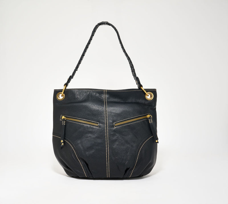 American Leather Co. Camden Leather Bucket Hobo — View 13