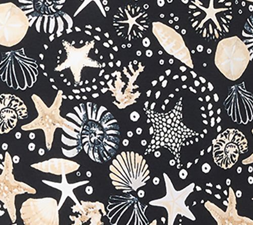 Denim & Co. Active Printed French Terry Split Neck Top — View 7
