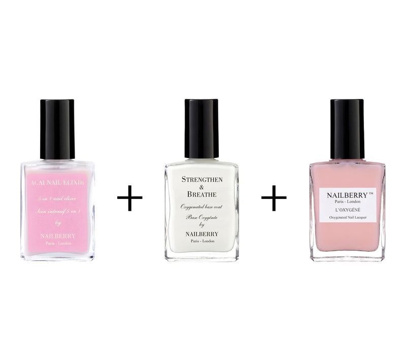 Nailberry 3pc Set w/ Elixir Serum, Base Coat &Nail Color — View 10