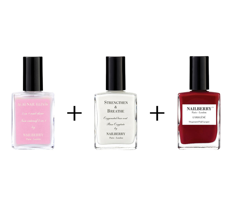 Nailberry 3pc Set w/ Elixir Serum, Base Coat &Nail Color — View 12