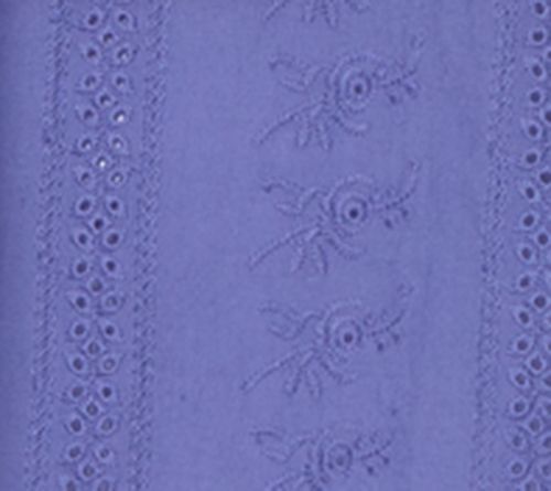 Susan Graver Woven Dobby Eyelet Split Neck Top with Studs — View 4