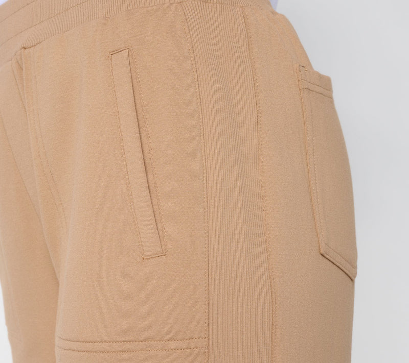 Susan Graver Weekend Petite French Terry Crop Pant with Rib Detail — View 14