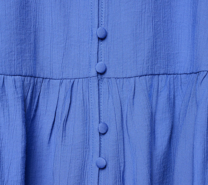 Susan Graver Petite Textured Woven Button Front Dress — View 14
