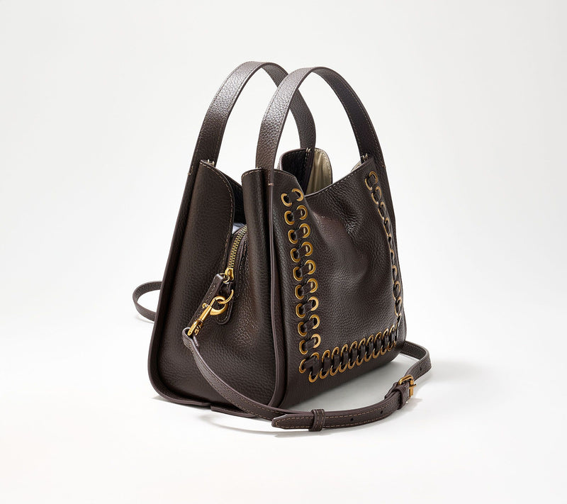 American Leather Co. Auburn Eyelet Convertible Crossbody — View 2