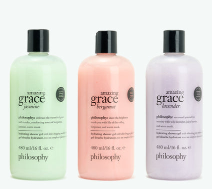 philosophy a twist of grace 3pc 16oz shower gel set