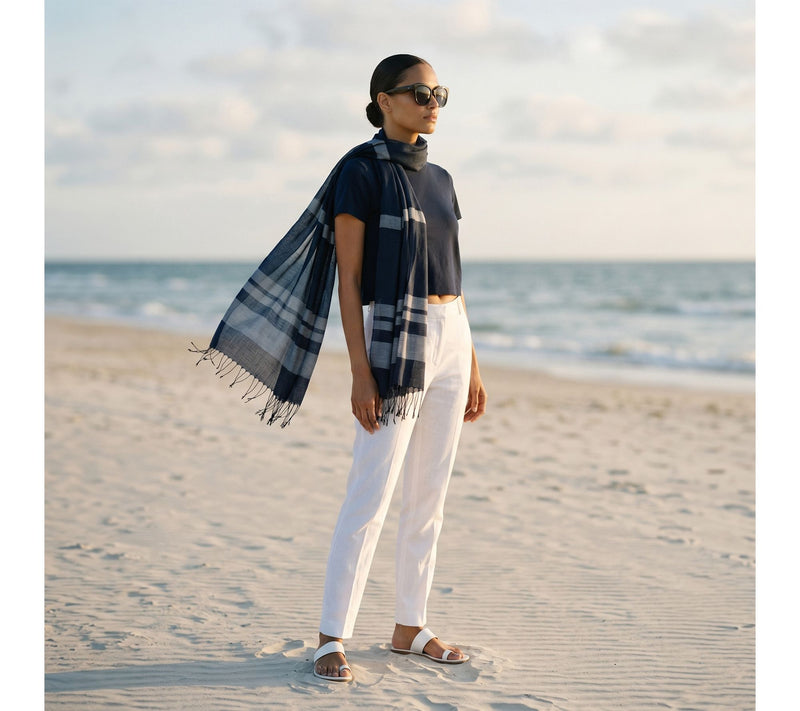 alicia adams alpaca Alpaca & Silk Blend Sail Wrap — View 4