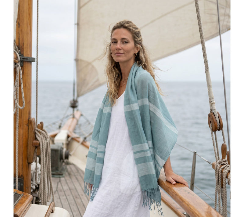 alicia adams alpaca Alpaca & Silk Blend Sail Wrap — View 6