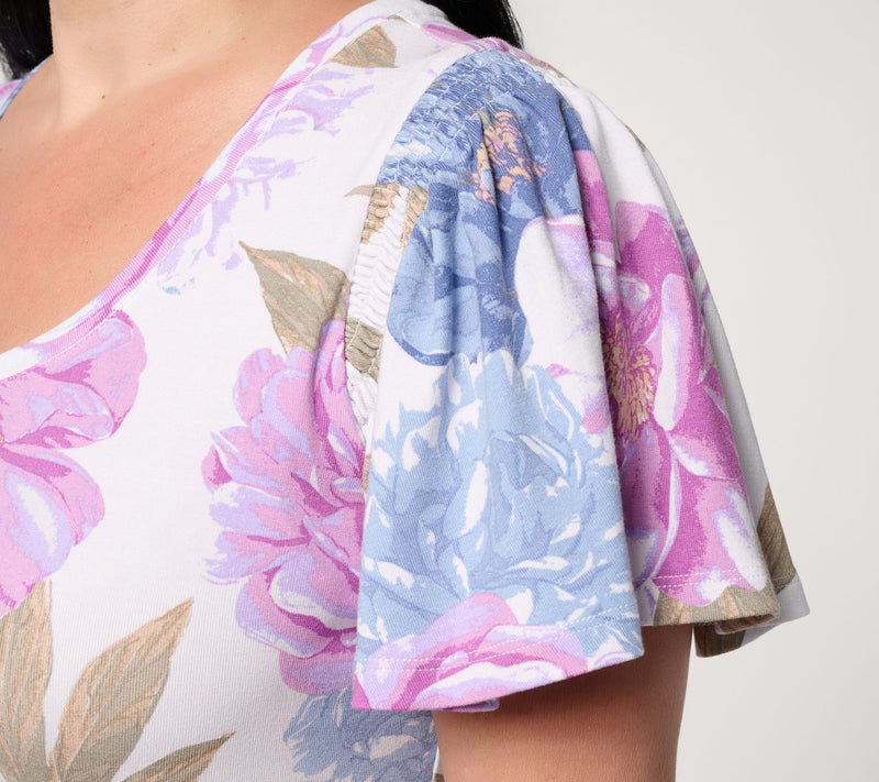 BEAUTIFUL by Lawrence Zarian Refined Knit Flutter Slv Top — View 6
