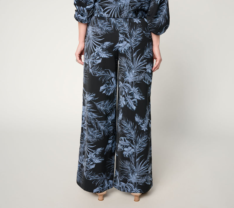 BEAUTIFUL by Lawrence Zarian Regular Printed Pull-On Wide Leg Pant — View 4
