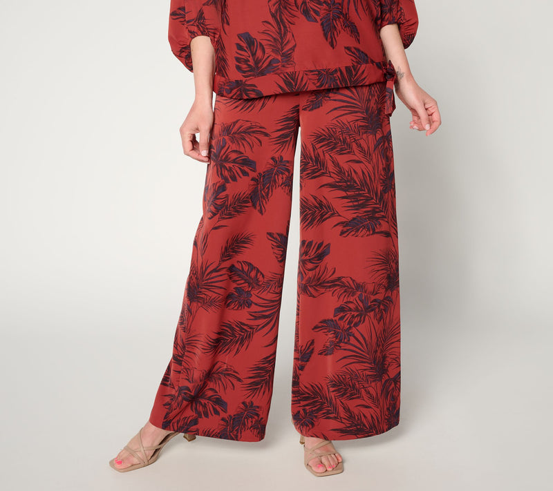 BEAUTIFUL by Lawrence Zarian Petite Printed Pull-On Wide Leg Pant — View 11