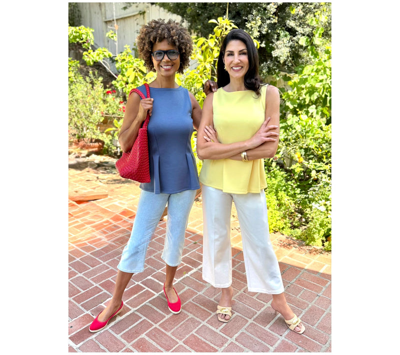 BEAUTIFUL by Lawrence Zarian Scuba Boat Neck Pleated Top — View 8
