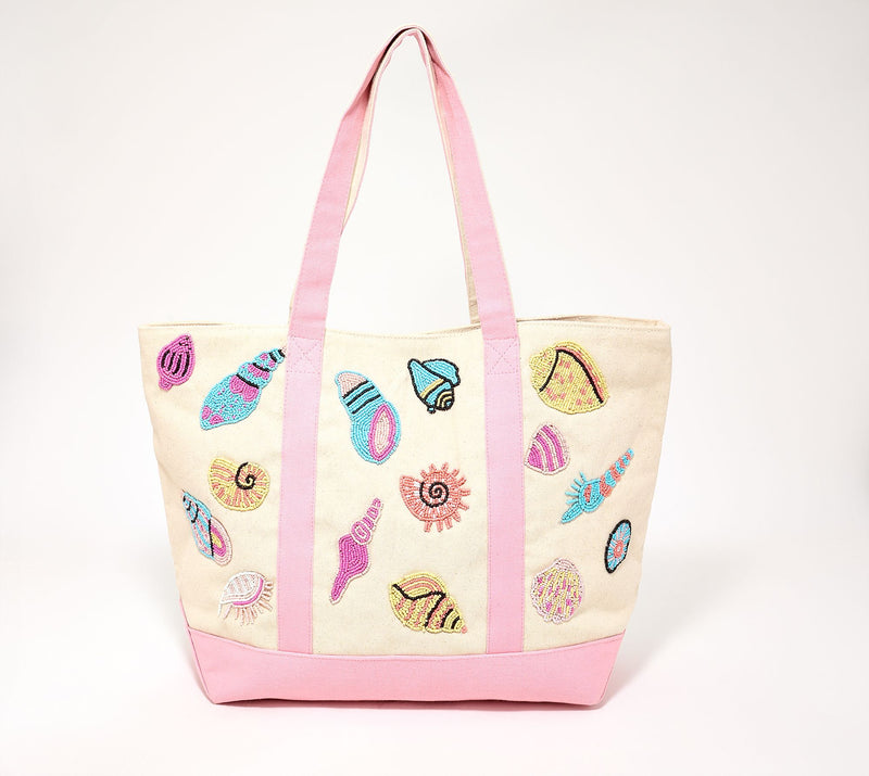America & Beyond Embellished Canvas Tote — View 9