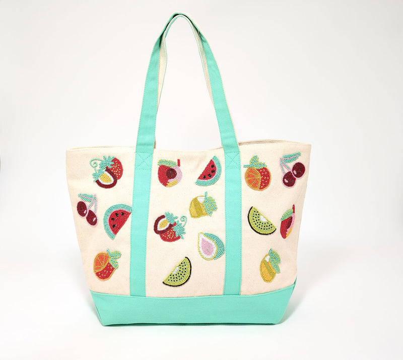 America & Beyond Embellished Canvas Tote — View 10