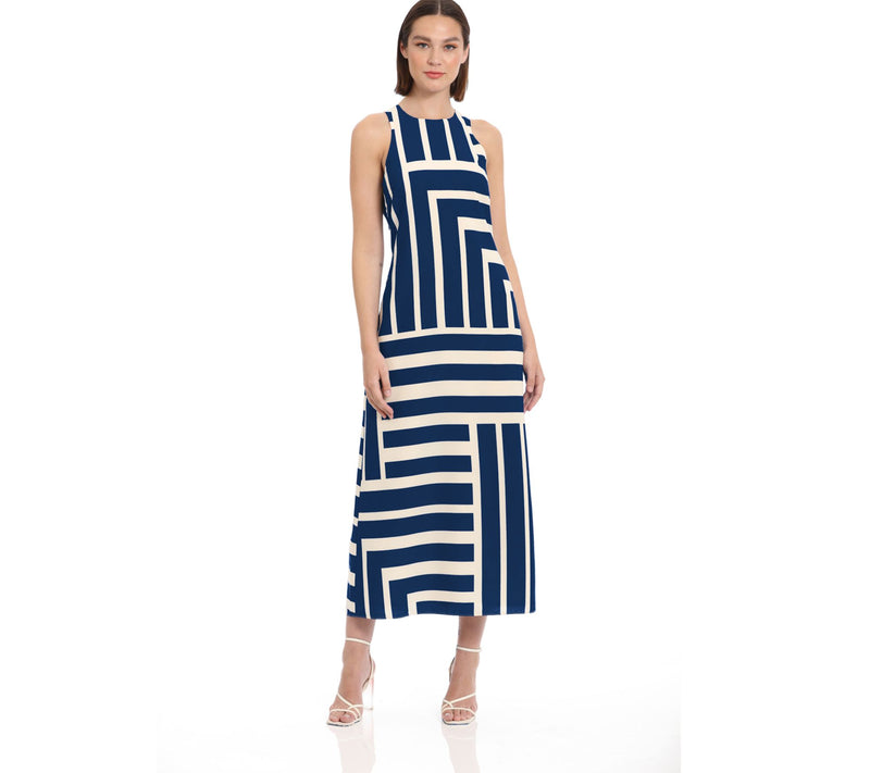 Donna Morgan Maxi Striped Dress — View 9