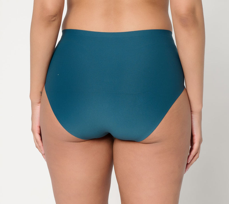 Evelyn & Bobbie High-Waisted Retro Bikini Panties & Slip Short Set of 4 — View 3