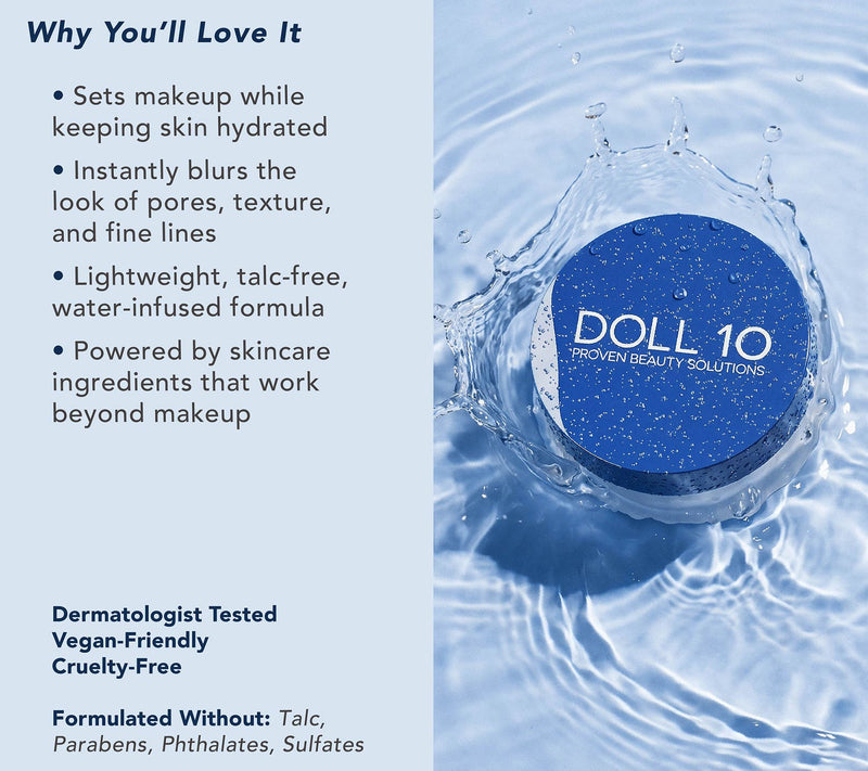 Doll 10 WaterBlur Talc-Free Setting Powder with Blur Brush — View 2