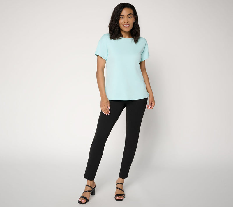 BEAUTIFUL by Lawrence Zarian Pima Cotton Round Neck Top — View 4