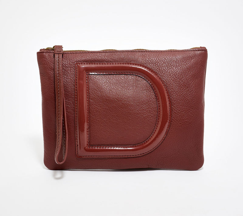 "As Is" American Leather Co. Tonal Monogram Wristlet Pouch — View 34