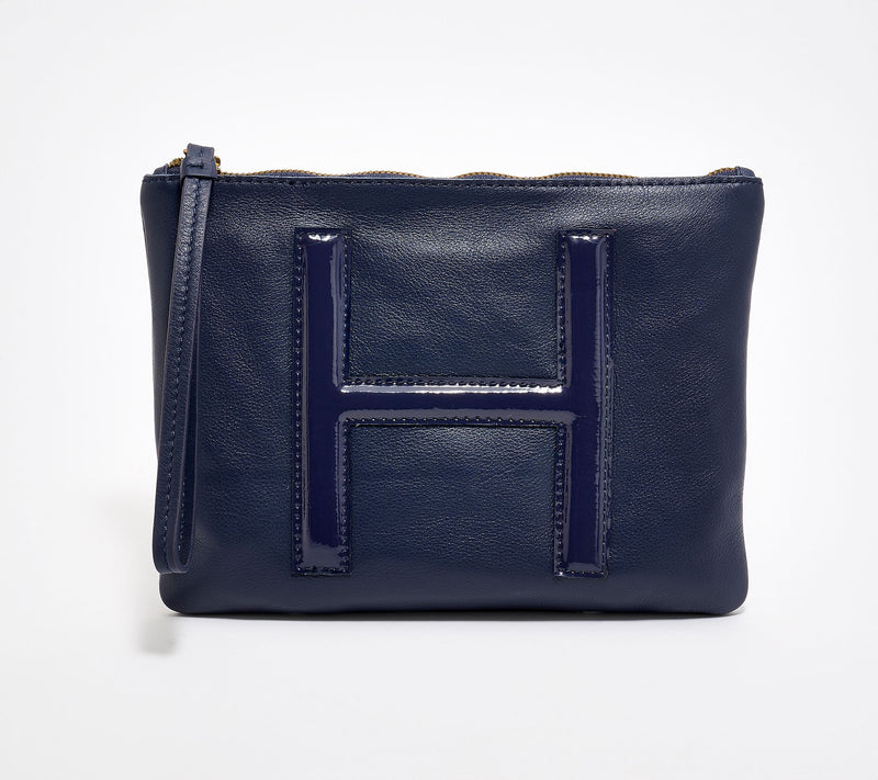"As Is" American Leather Co. Tonal Monogram Wristlet Pouch — View 38