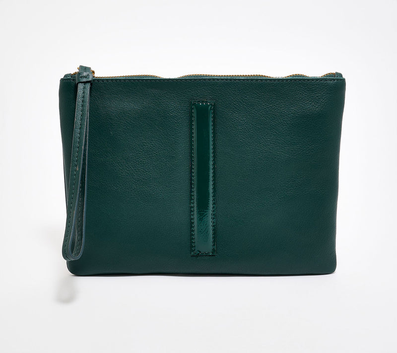 "As Is" American Leather Co. Tonal Monogram Wristlet Pouch — View 39