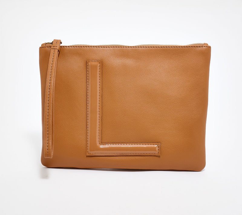 "As Is" American Leather Co. Tonal Monogram Wristlet Pouch — View 42
