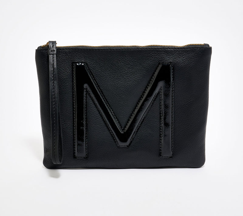"As Is" American Leather Co. Tonal Monogram Wristlet Pouch — View 43